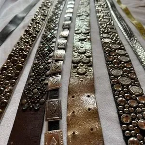 HANDMADE Y2K BEDAZZLED JEWEL EMBELLISHED BELTS x7 ??gold black crystal silver Accessories | Handmade Y2k Bedazzled Jewel Embellished Belts  main image 2